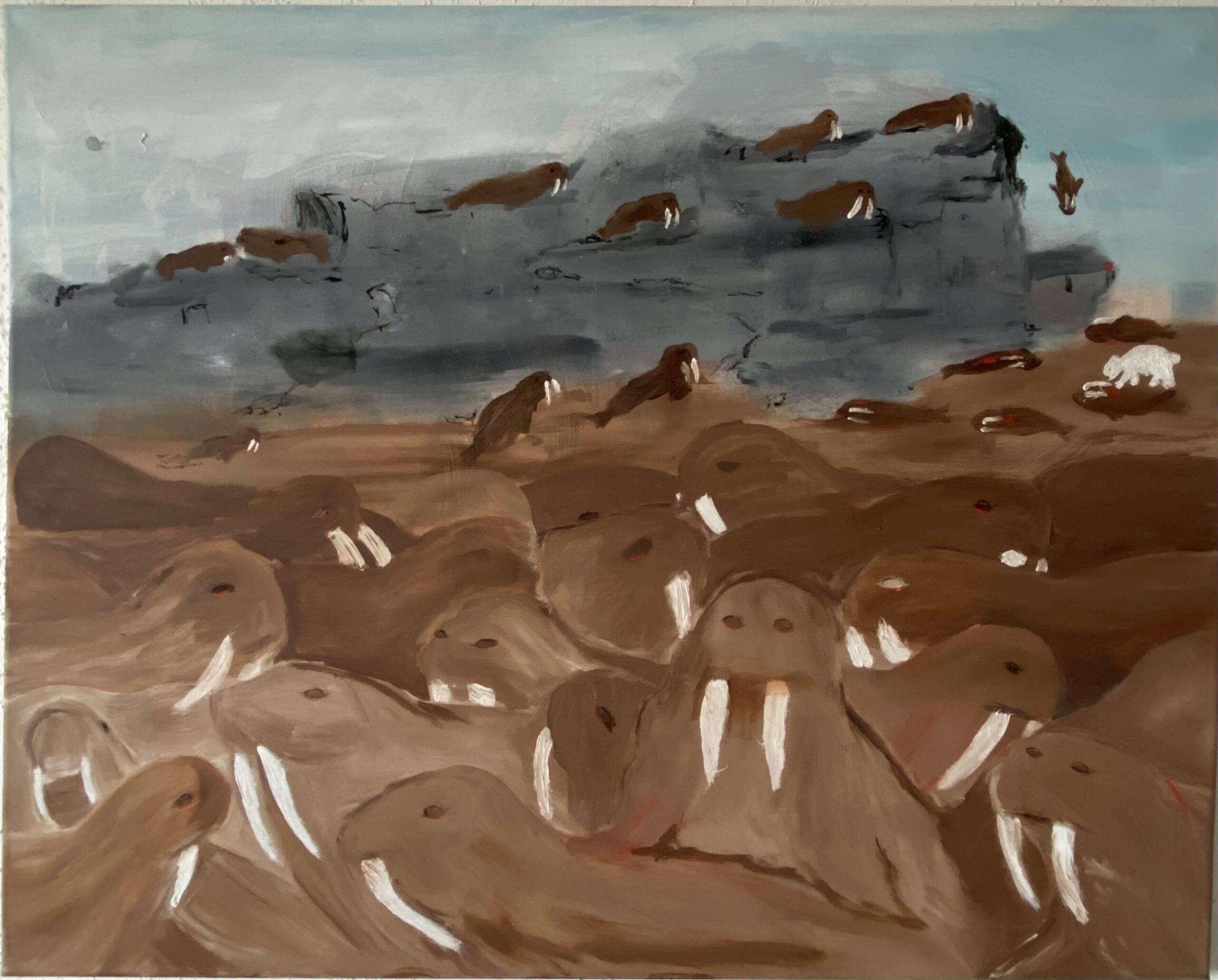 Es wird eng Öl auf Leinwand 2019 / 90x70